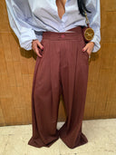 Pantalone palazzo bordeaux
