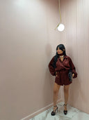 Mini dress/tutina kimono bordeaux