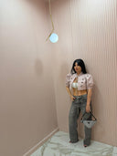 Jeans wild straight grigio