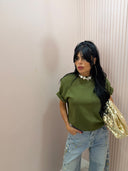 T-shirt spallina verde