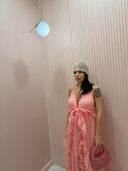 Dress Rouches rosa