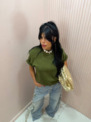 T-shirt spallina verde