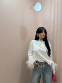 Maglia plume bianca