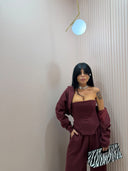 Set tuta 3 pezzi sporty and elegant bordeaux