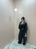 Giacca ecopelle black