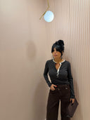 Maglia bottoncini grey