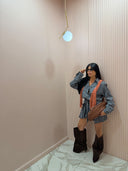 Mini dress quadri blu back to school