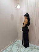 Dress Lorel drappeggio nero