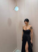 Dress Rachel satin black
