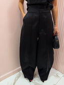 Pantalone vita alta ballon elegante