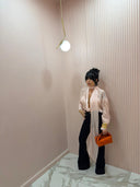 Camicia +top chiffon rosa chiaro