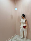 Gilet Corea in pizzo bianco