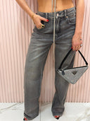 Jeans wild straight grigio