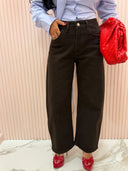 Jeans marrone dritto