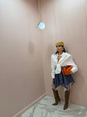 Camicia con spallina in cotone bianca