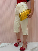 Pantalone Capri con spacchetto crema