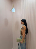 Body collo alto scollato verde