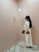 Camicia pizzo e organza bianca