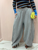 Pantalone Tuta Felpato Grigio Chiaro