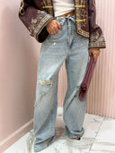 Jeans risvolto e strappi