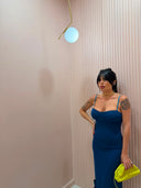 Dress orlo sul fondo bluette