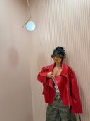 Biker mood bale red
