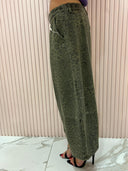 Bermuda denim maculato