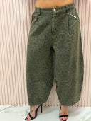 Bermuda denim maculato