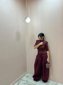 Body spallina imbottita bordeaux