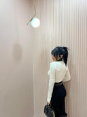 Maglia scollo V bianco